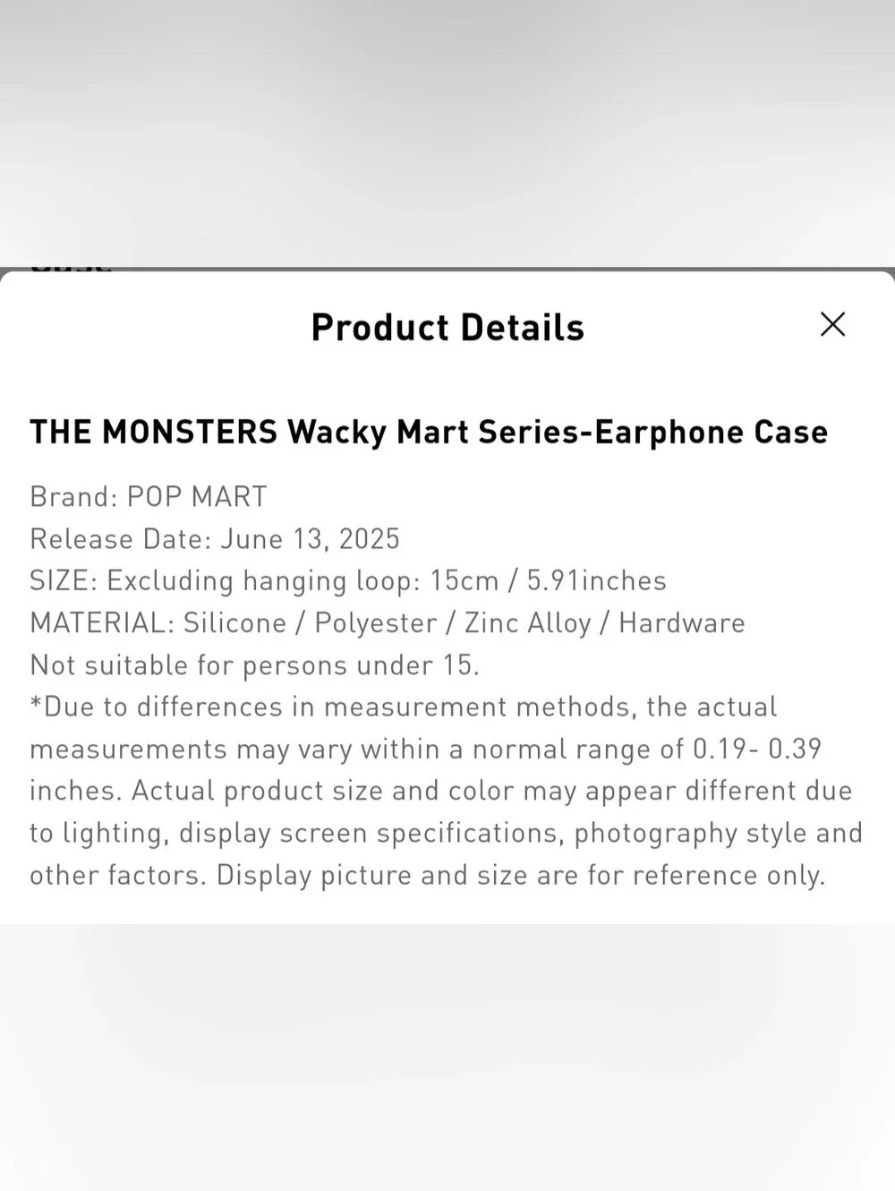 PopMart The Monsters WACKY MART  Series Earphone Case | NWT